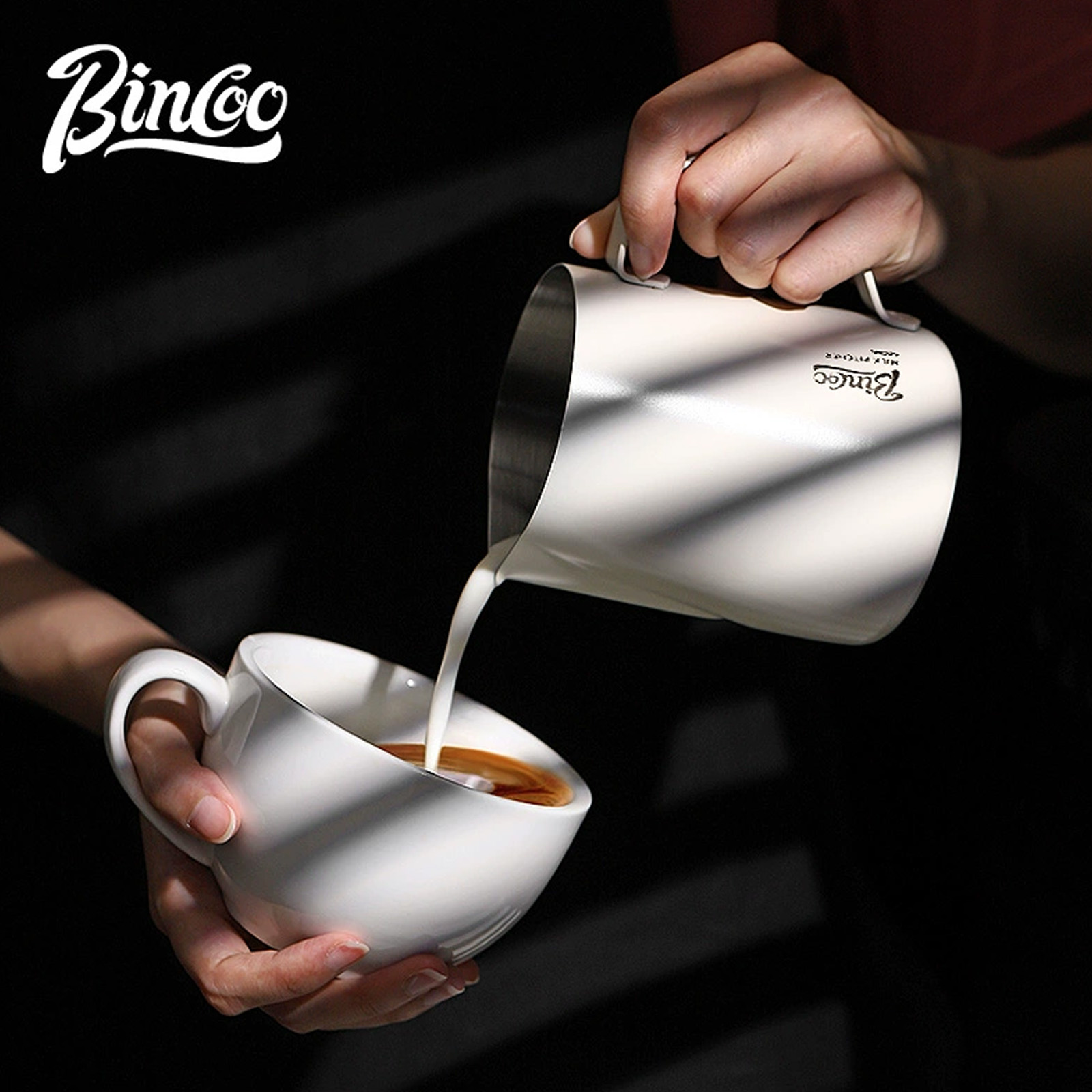 Barista Milk Jug - BINCOO 350/600ML Caffè Schiuma di Latte