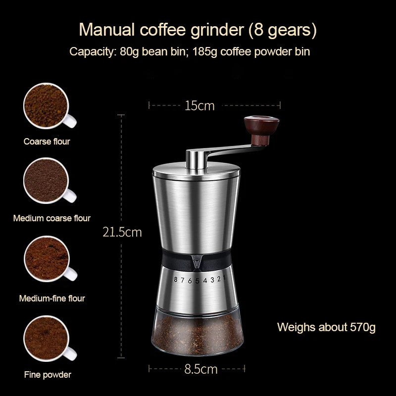 Macinacaffè Manuale Regolabile - Burr Hand Grinder recensione e prezzo