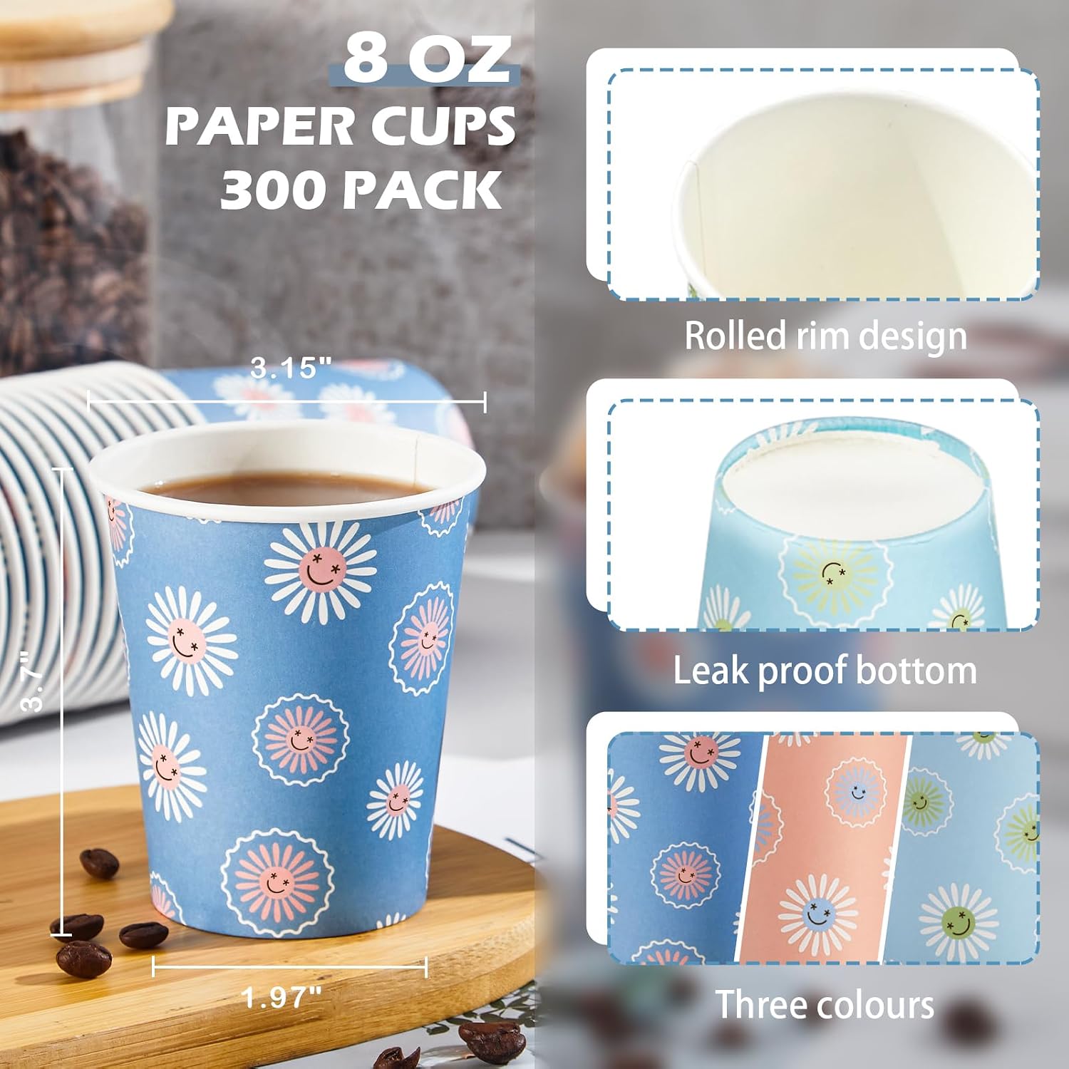 Confezione da 300 Bicchieri di - Coffee Tea Images recensione e prezzo