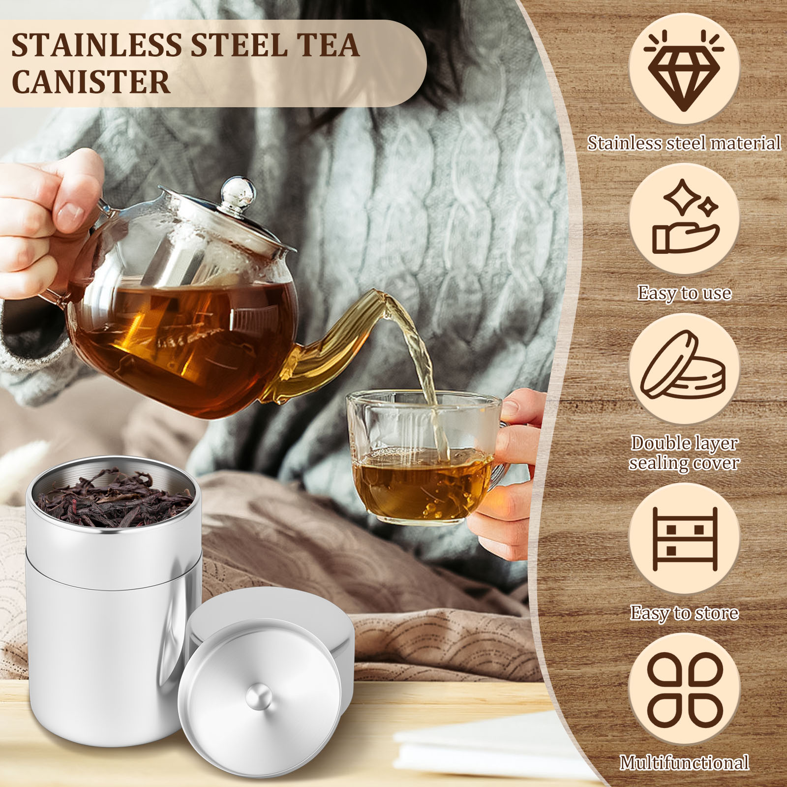 Contenitori per barattoli di f - Coffee Tea Sugar recensione e prezzo