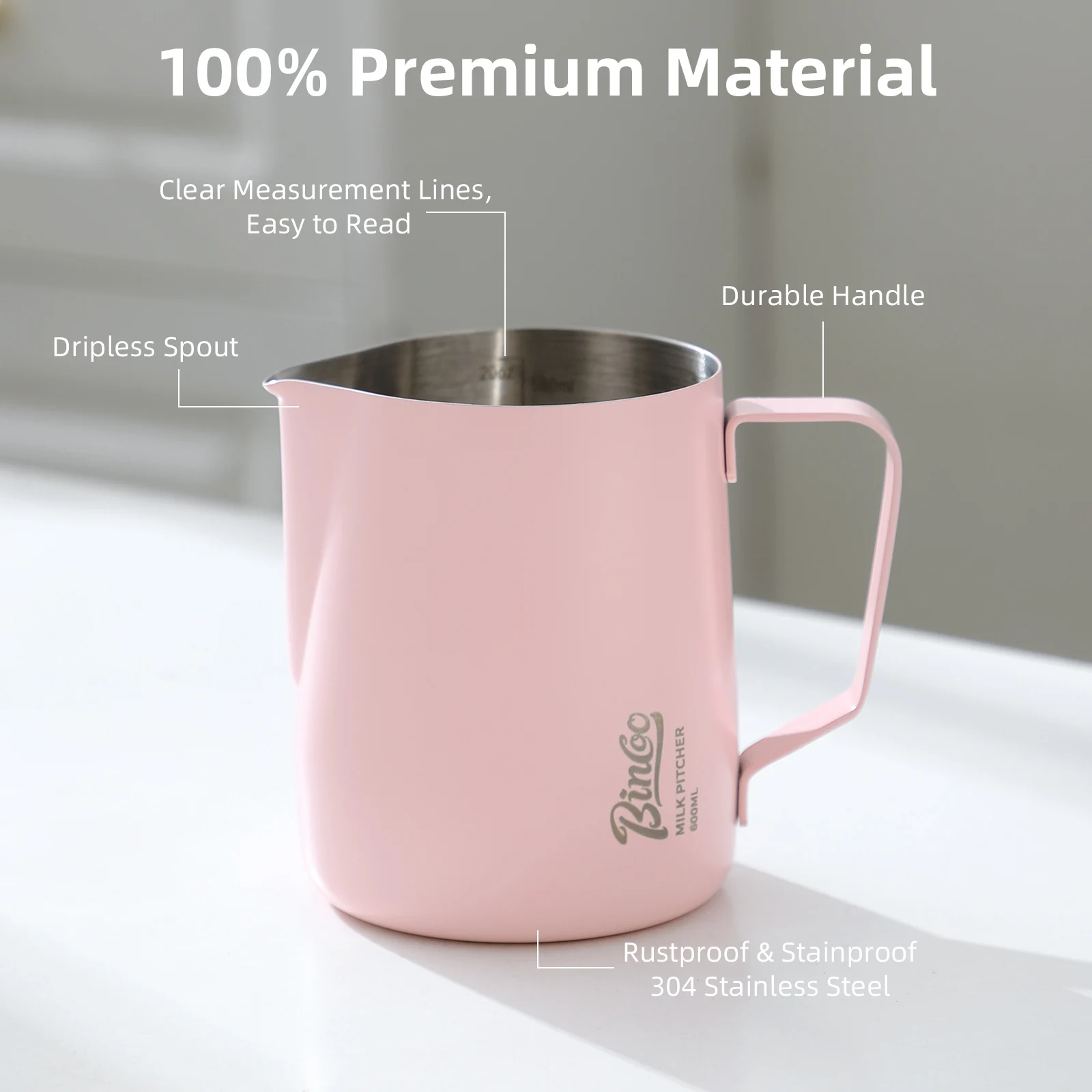 BINCOO 350/600ML Caffè Schiuma - Barista Milk Jug recensione e prezzo